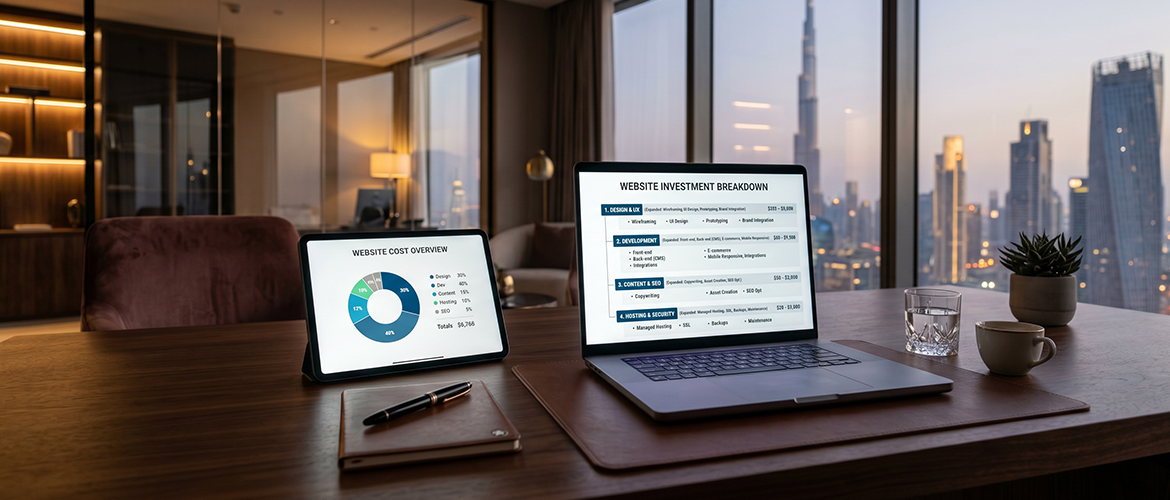 Website development cost in Dubai
